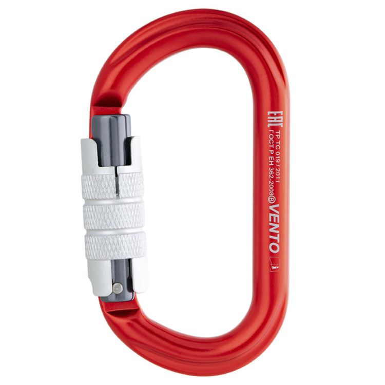 Карабин Овал с байонетной  муфтой красный vnt 1043